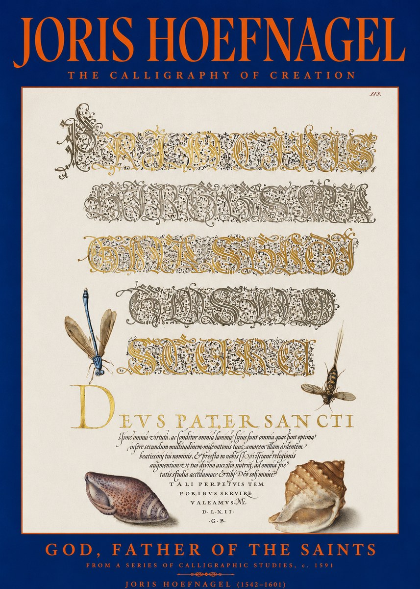 Joris Hoefnagel Praise Be to God the Father No3 - Poster