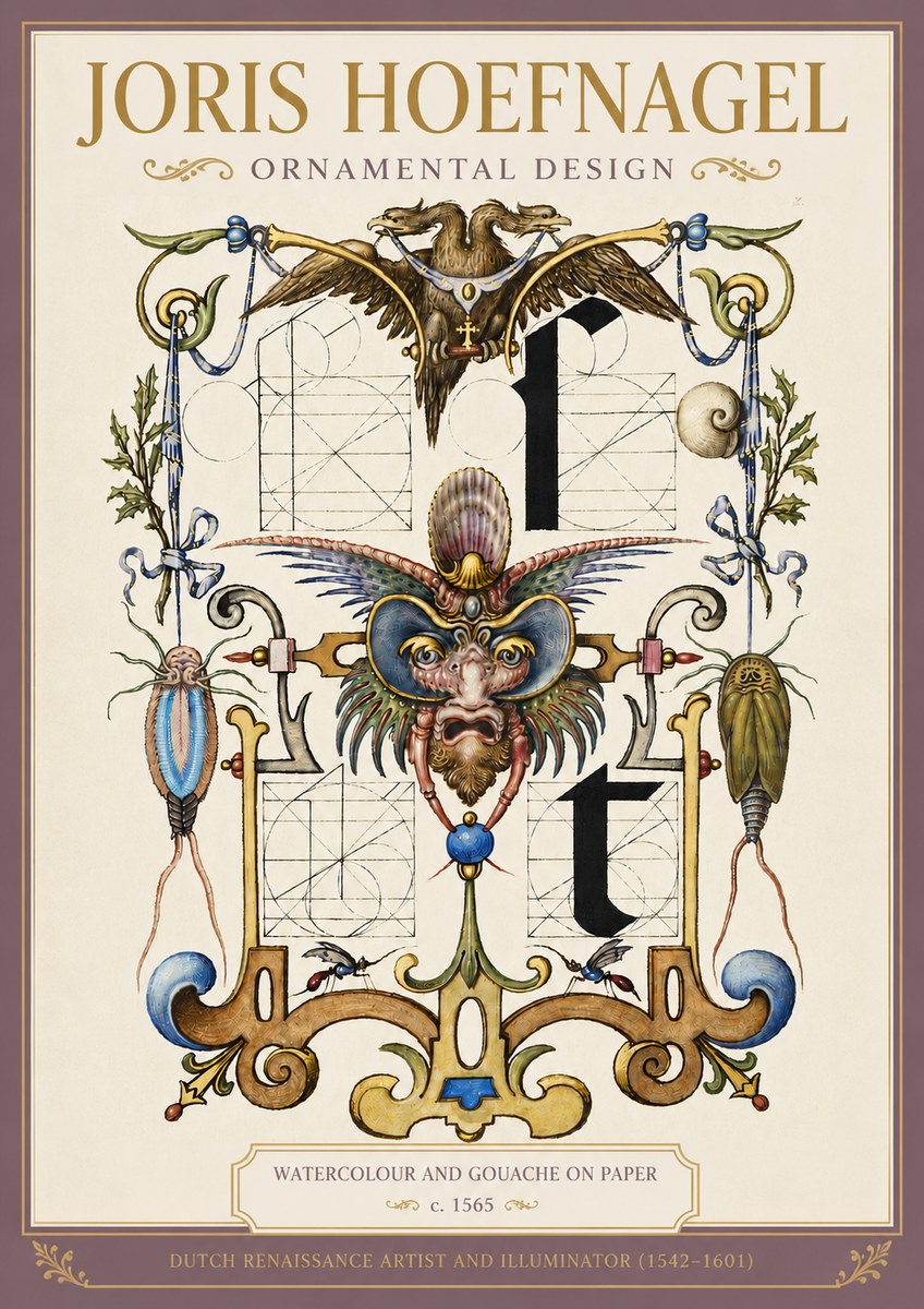 Joris Hoefnagel Ornamental Design II No4 - Poster