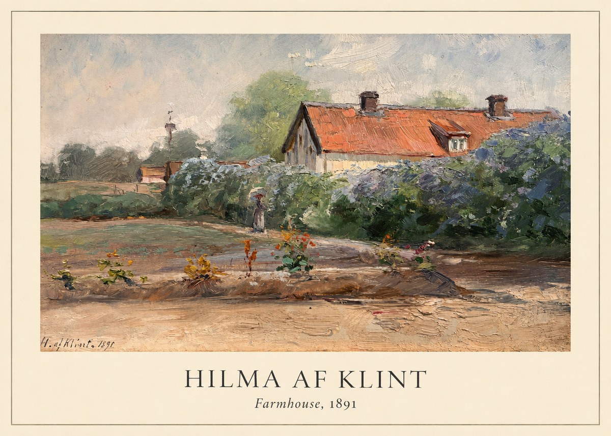 Hilma af Klint Farmhouse, 1891 No1 - Poster