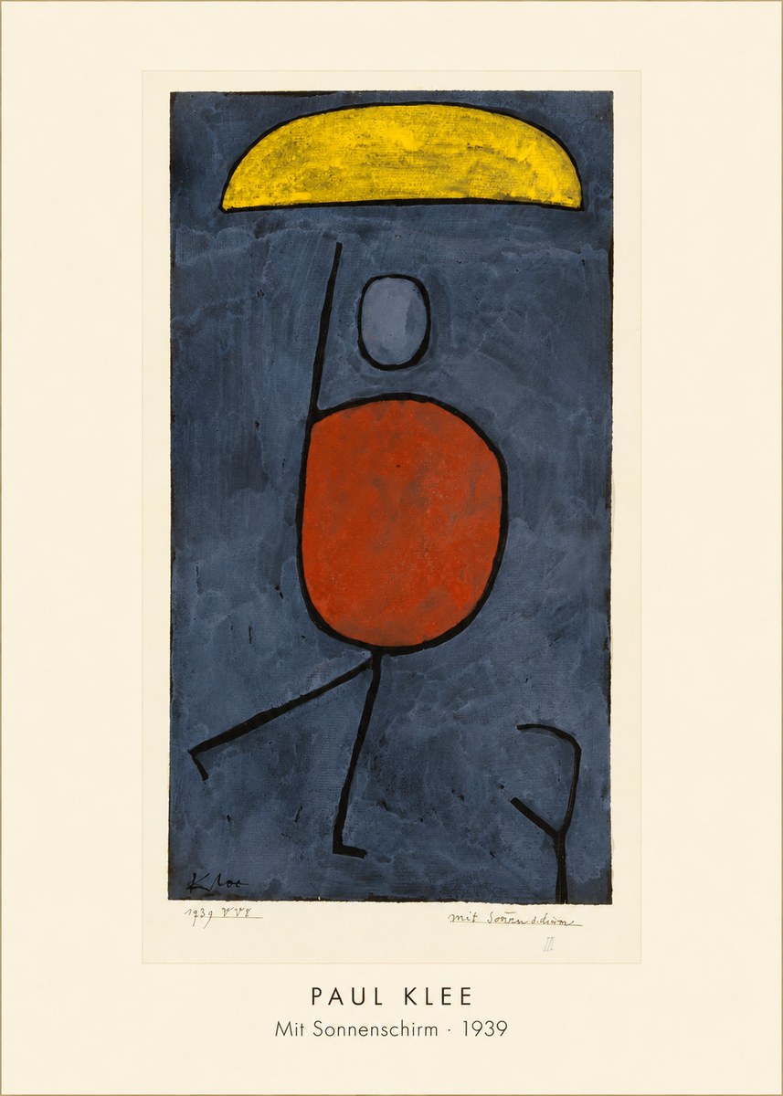 Paul Klee Mit Sonnenschirm No4 - Poster