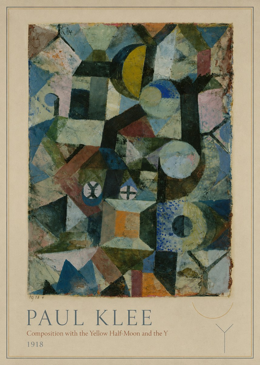 Paul Klee Composition with the Yellow Half-moon and the Y No2 - Poster