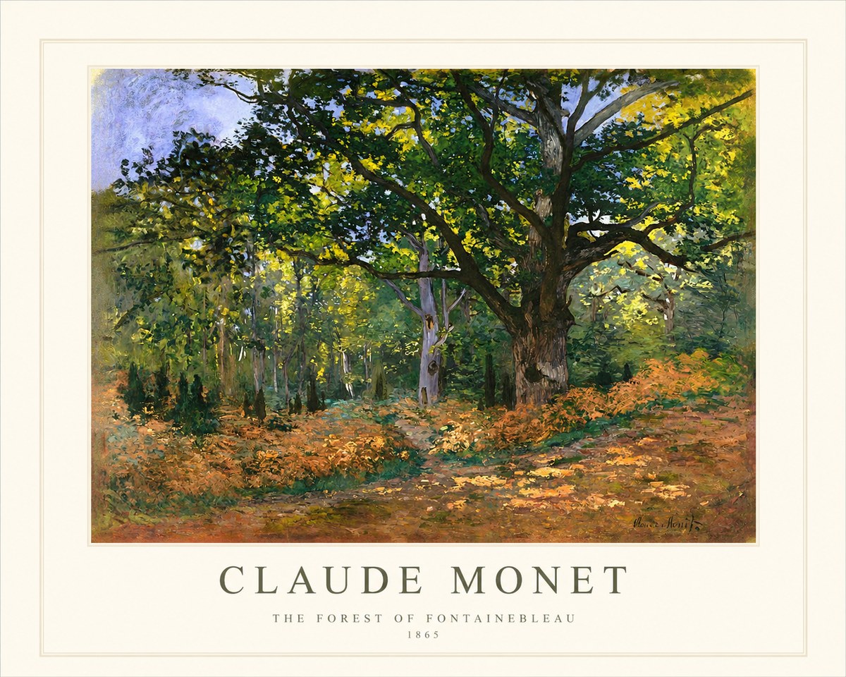 Monet The Forest of Fontainebleau No1 - Poster