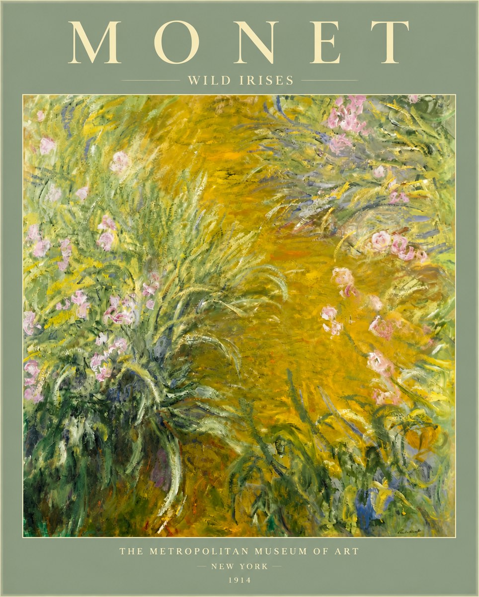 Monet Wild Irises No6 - Poster