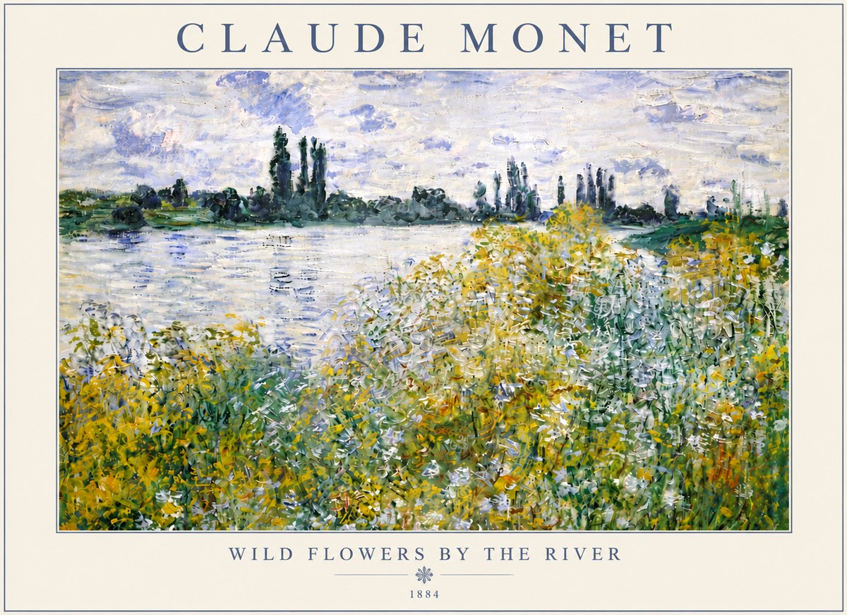 Monet Wild Flowers by the River No5 - Poster