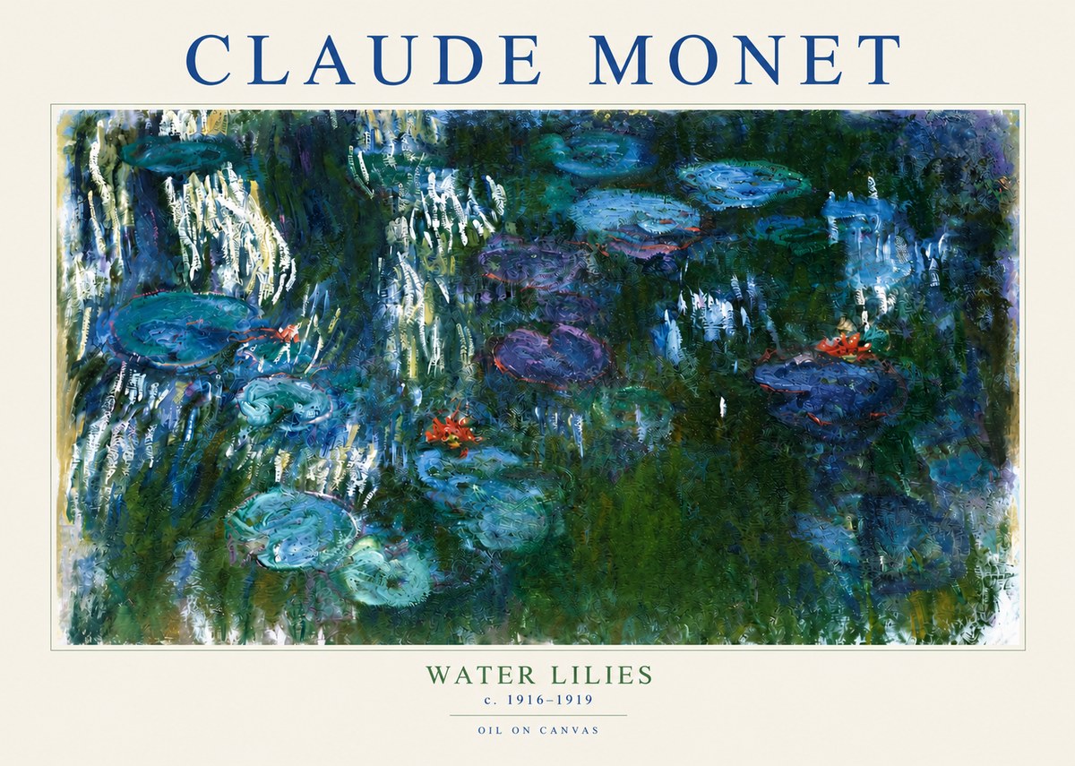 Monet Water Lilies IV No3 - Poster