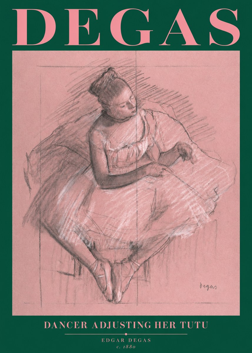 Edgar Degas Dancer Adjusting Her Tutu No2 - Poster