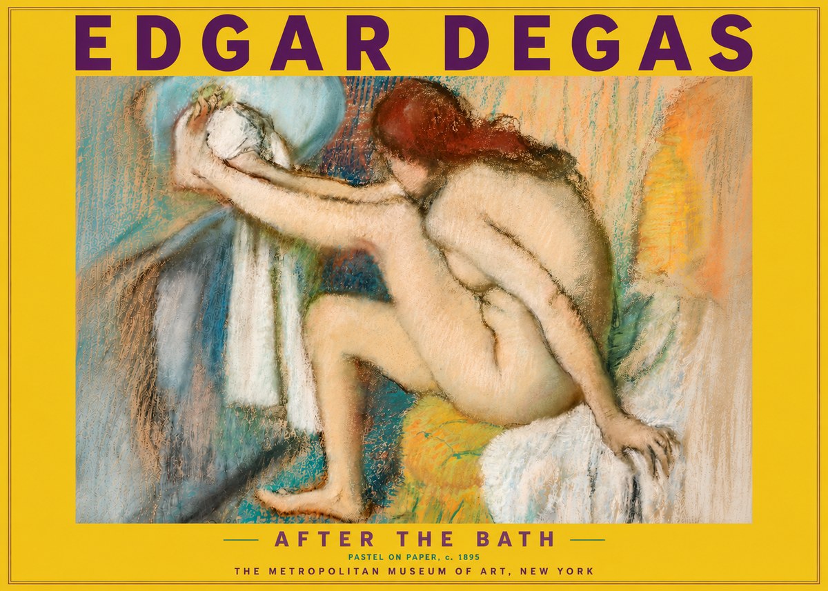 Edgar Degas After the Bath II No4 - Poster