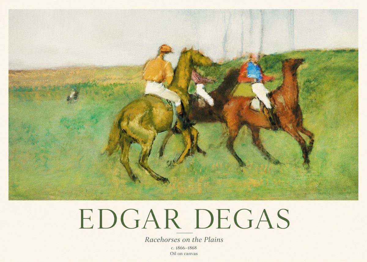 Edgar Degas Racehorses on the Plains No1 - Poster