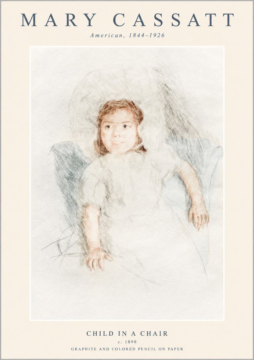 Mary Cassatt Child in a Chair No1 - Poster