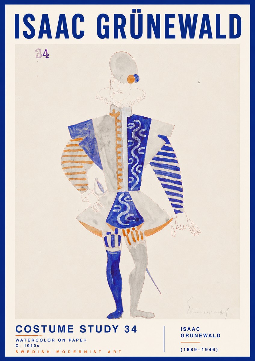 Isaac Grünewald Costume Study 34 No5 - Poster