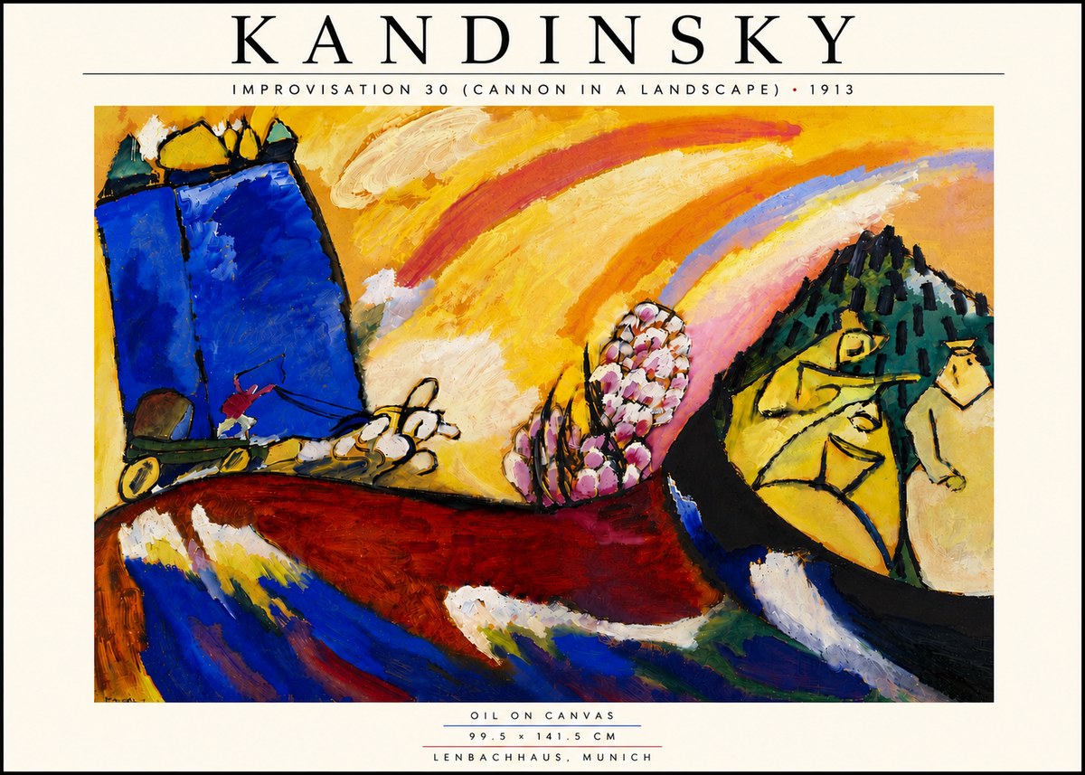 Kandinsky Improvisation 30 (Cannon in a Landscape) No6 - Poster