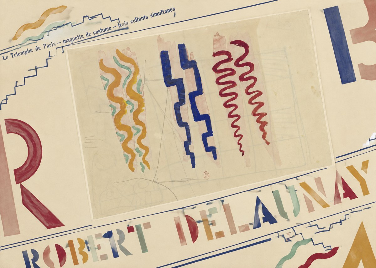 Robert Delaunay Le Triomphe De Paris — Maquette De Costume — Trois Collants Simultanés No6 - Poster