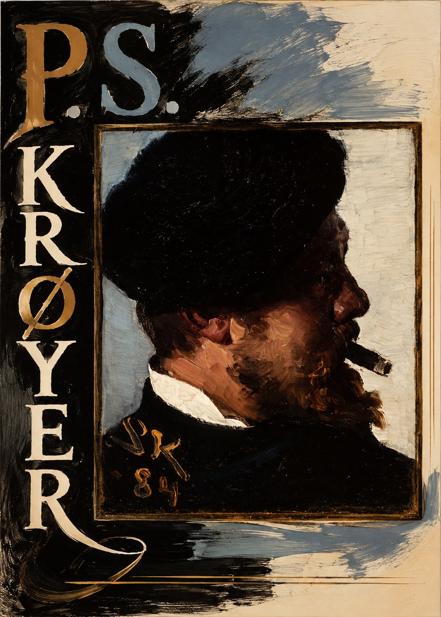 P.S. Krøyer Self-portrait with Cigar I No2 - Poster