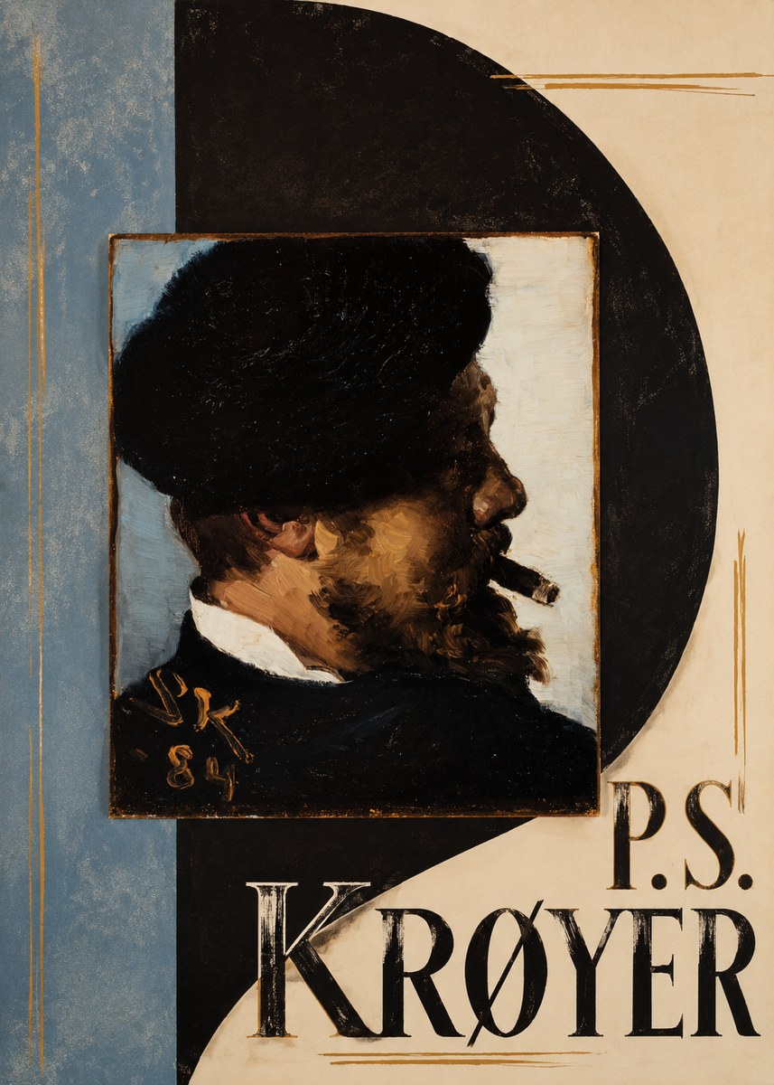 P.S. Krøyer Self-portrait with Cigar I No6 - Poster