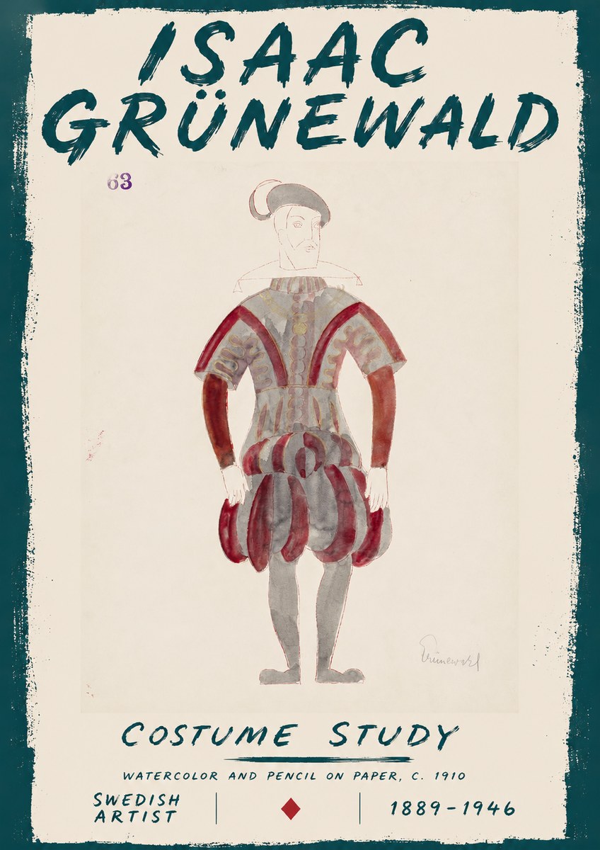 Isaac Grünewald Costume Study II No4 - Poster