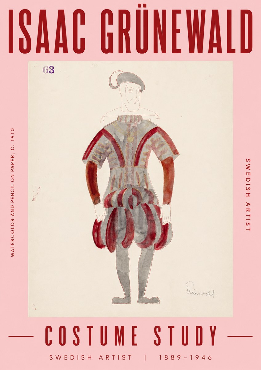 Isaac Grünewald Costume Study II No5 - Poster