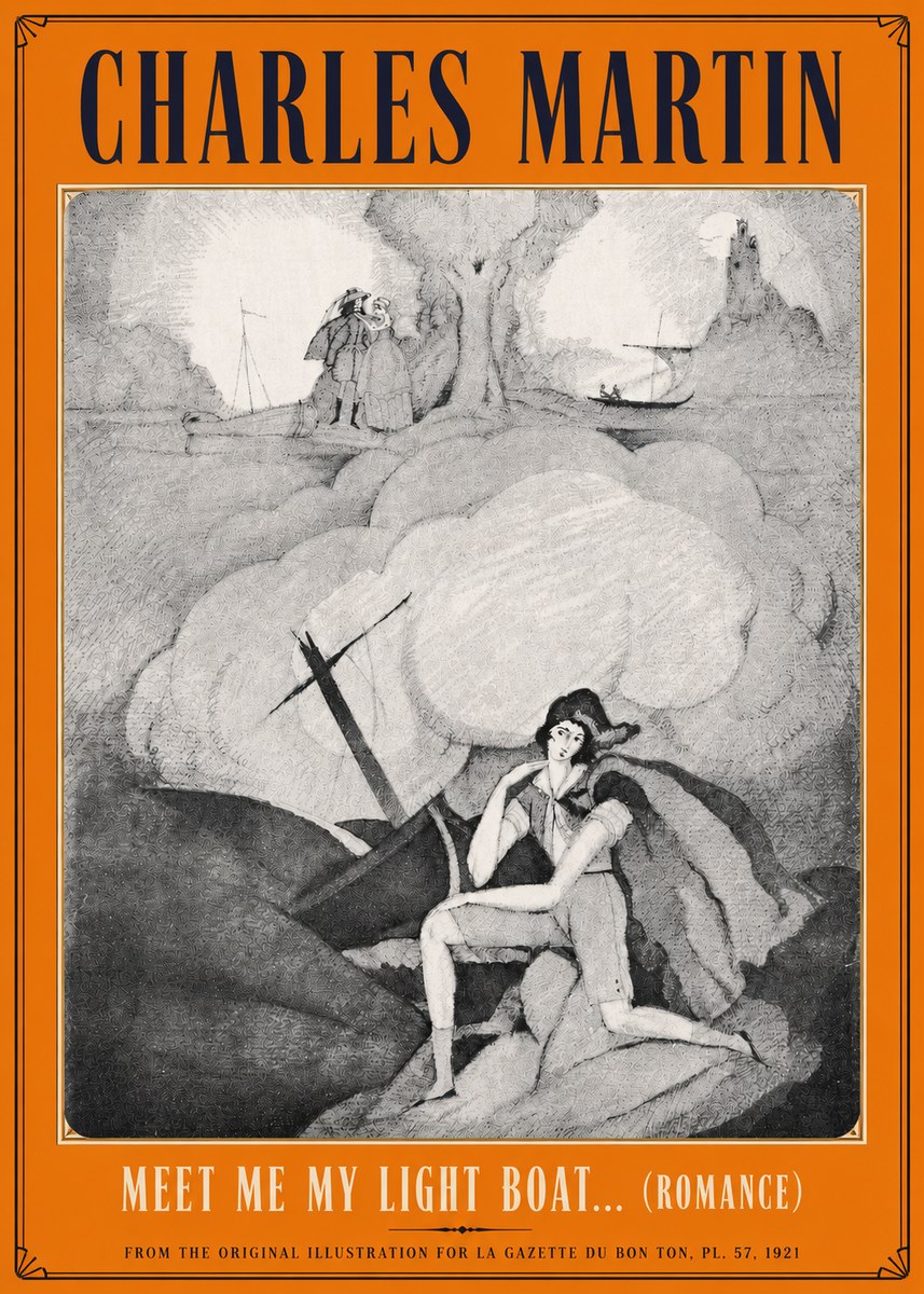 Charles Martin Meet Me My Light Boat... (Romance) No4 - Poster