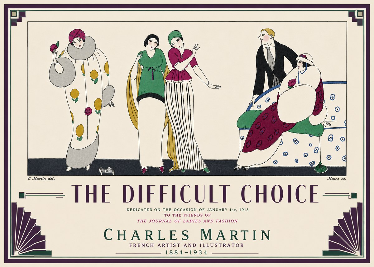 Charles Martin The Difficult Choice No6 - Poster