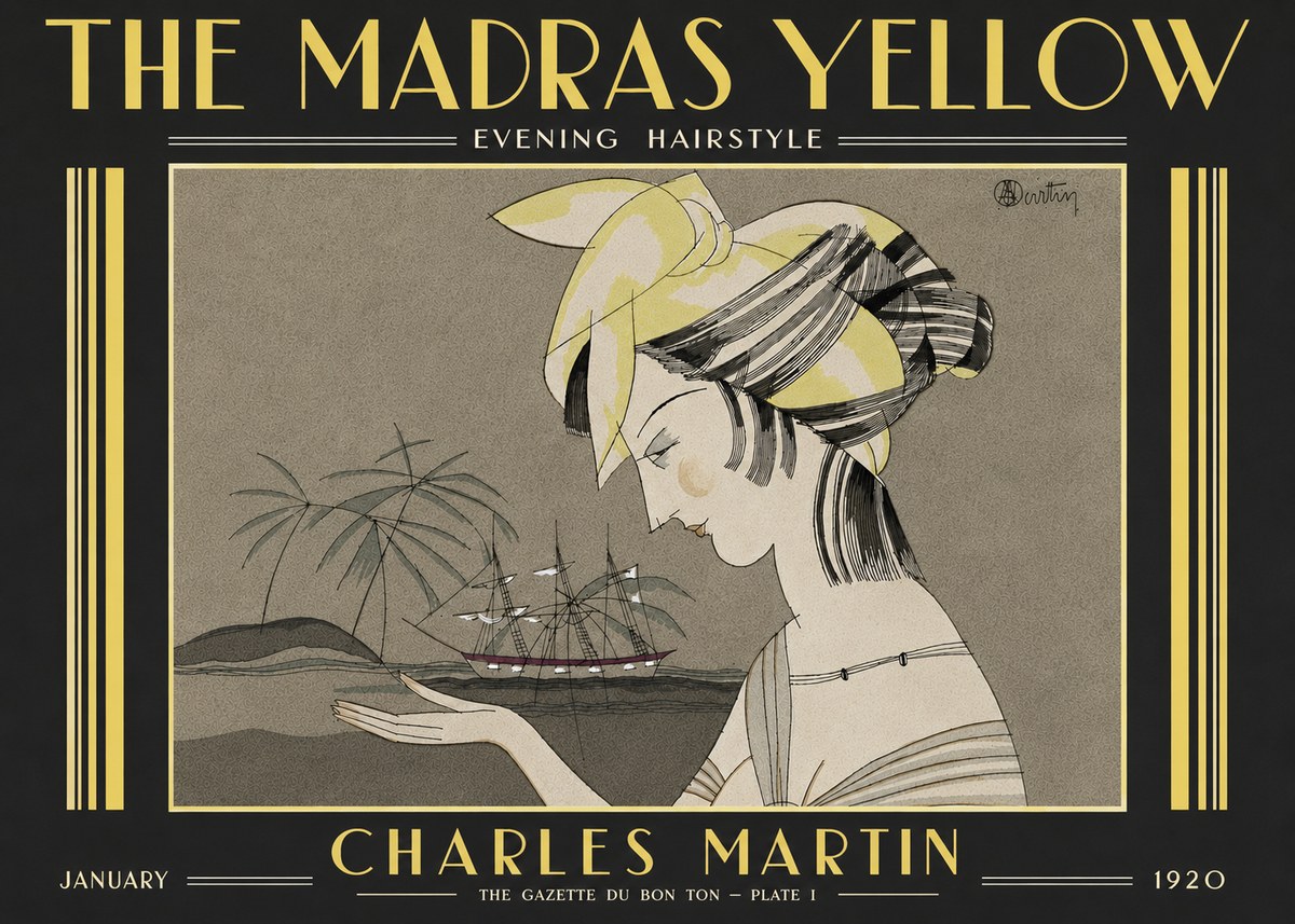 Charles Martin The Madras Yellow - Evening Hairstyle No6 - Poster