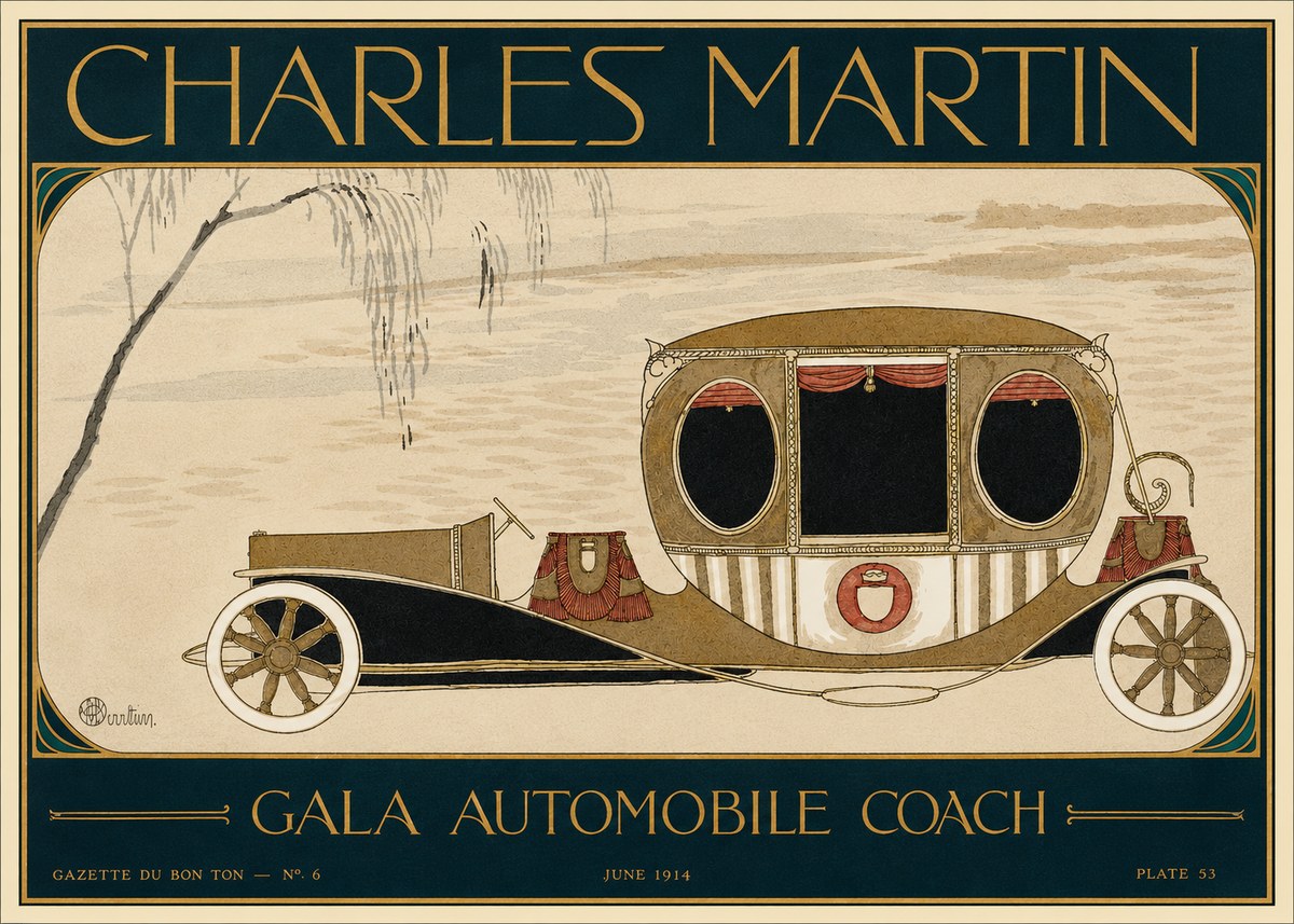 Charles Martin Gala Automobile Coach No2 - Poster