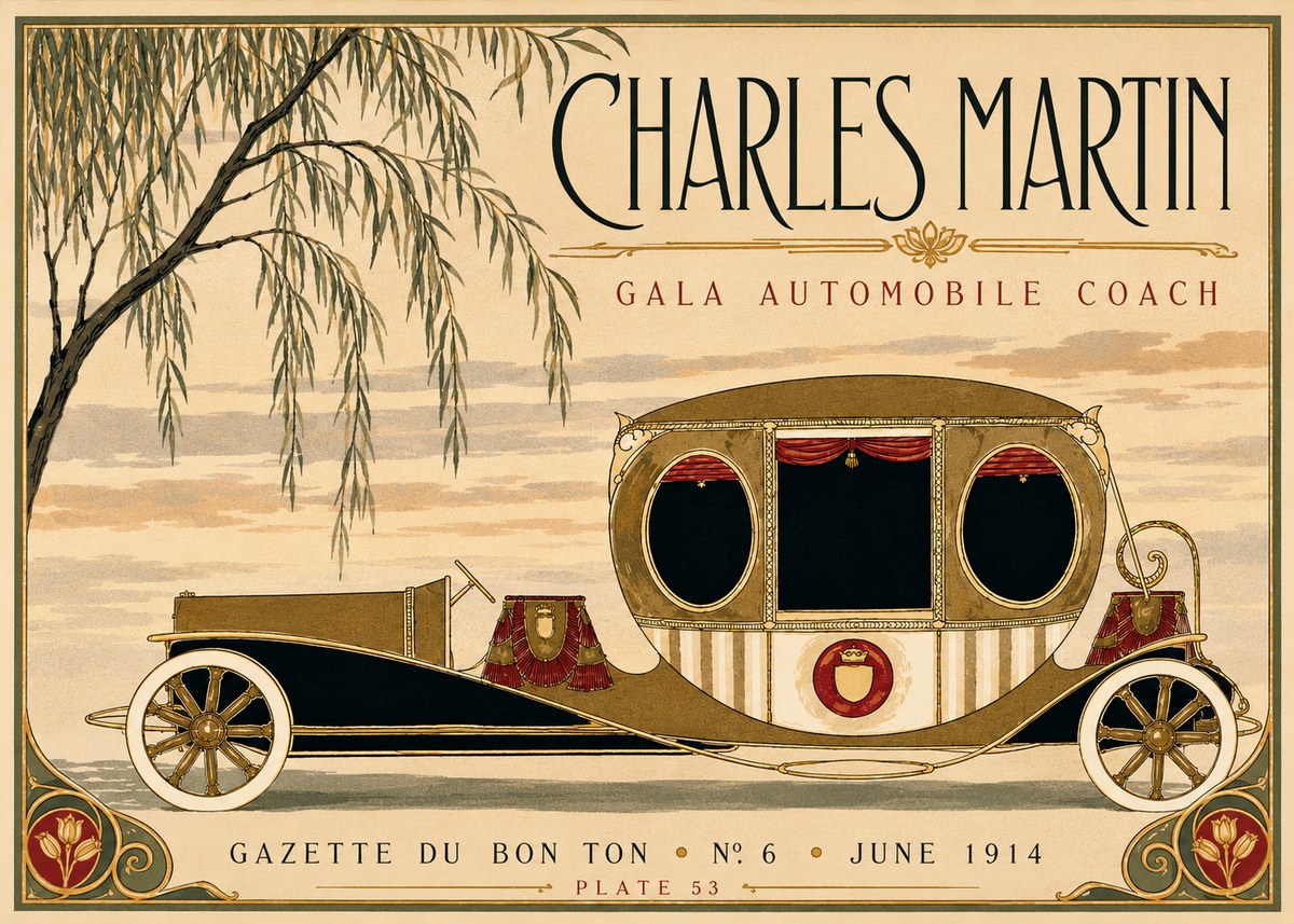 Charles Martin Gala Automobile Coach No3 - Poster