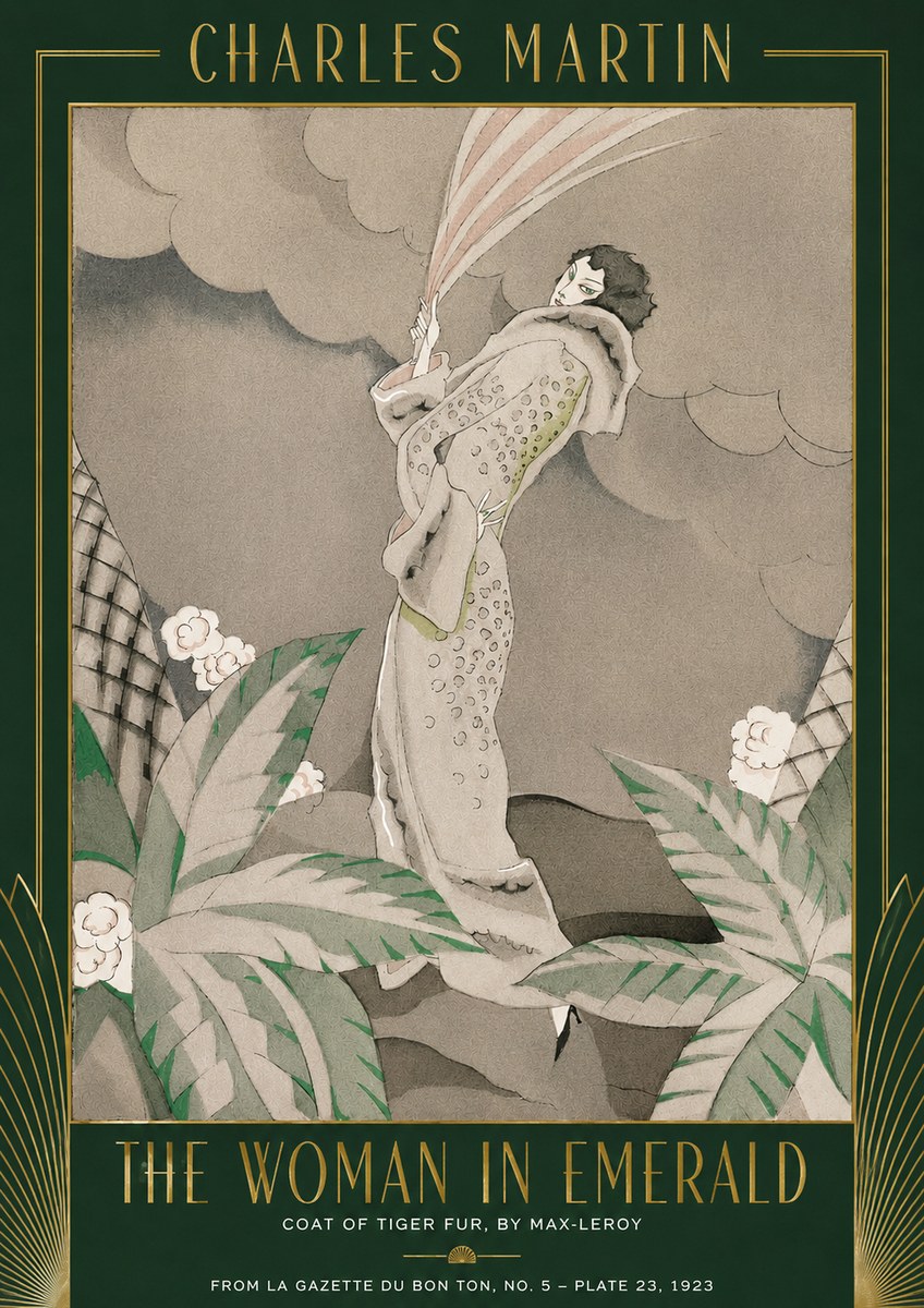 Charles Martin The Woman in Emerald No2 - Poster