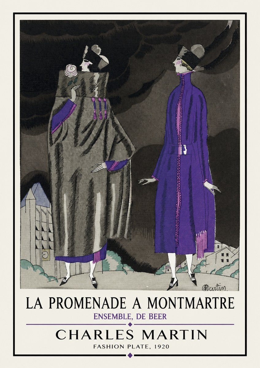 Charles Martin La Promenade a Montmartre No1 - Poster