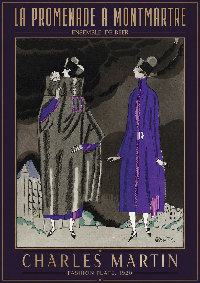 Charles Martin La Promenade a Montmartre No2 - Poster