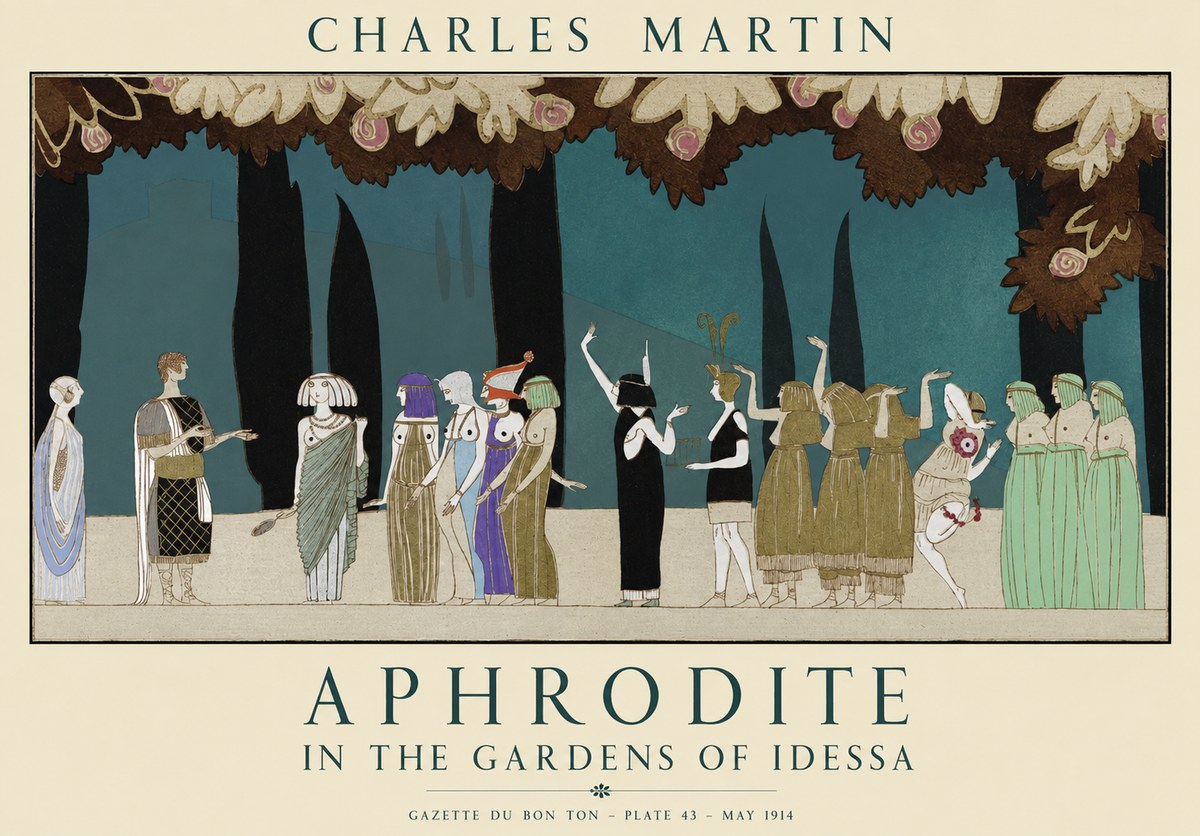 Charles Martin Aphrodite in the Gardens of Idessa No1 - Poster