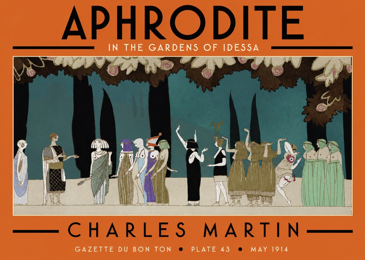 Charles Martin Aphrodite in the Gardens of Idessa No4 - Poster