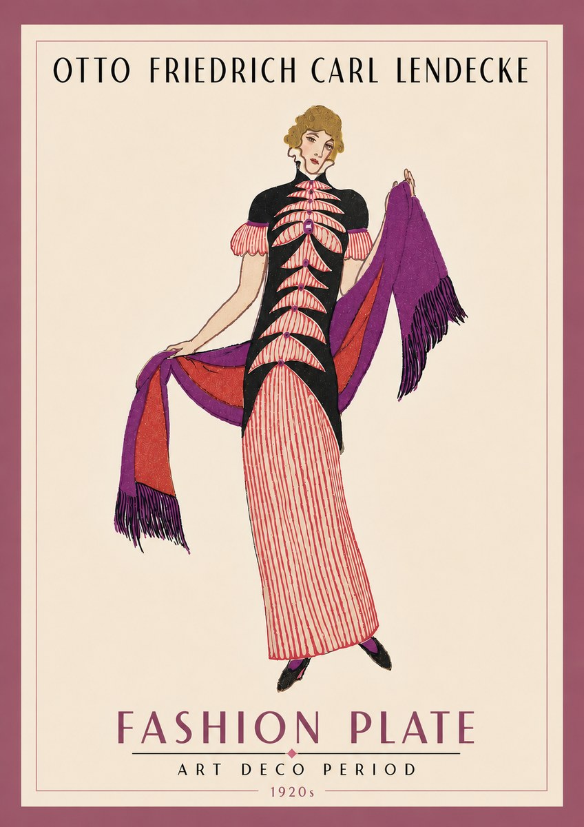 Otto Friedrich Carl Lendecke Fashion Plate I No5 - Poster