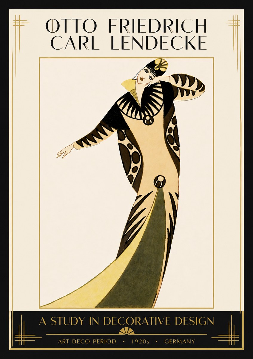Otto Friedrich Carl Lendecke A Study in Decorative Design No6 - Poster