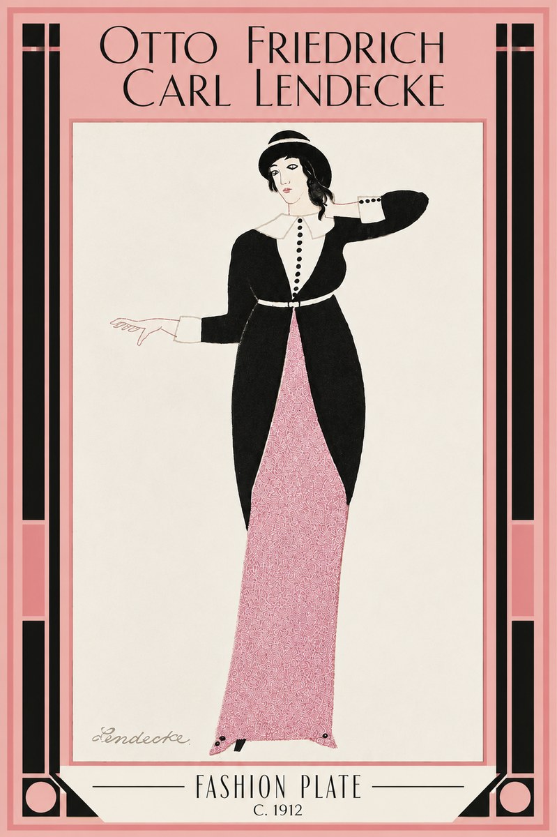 Otto Friedrich Carl Lendecke Fashion Plate II No3 - Poster
