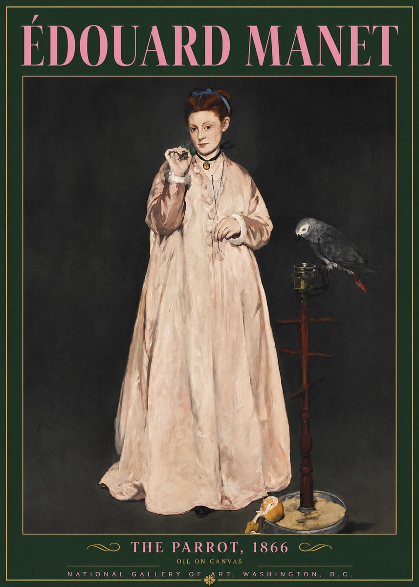 Édouard Manet The Parrot No5 - Poster