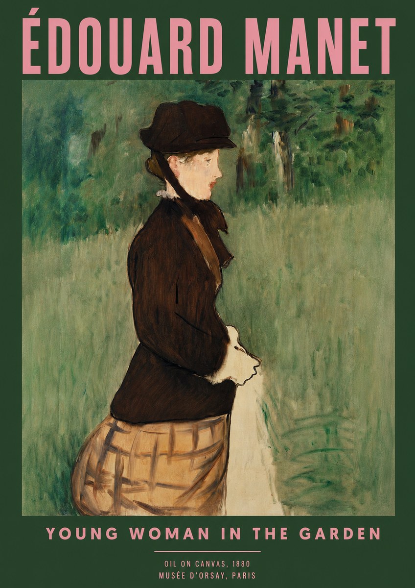 Édouard Manet Young Woman in the Garden No2 - Poster
