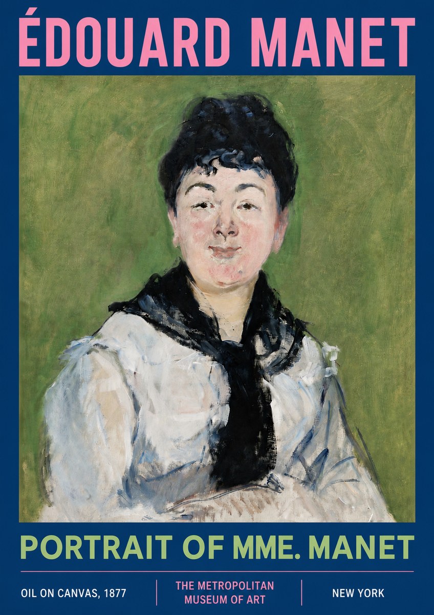 Édouard Manet Portrait of Mme. Manet No3 - Poster
