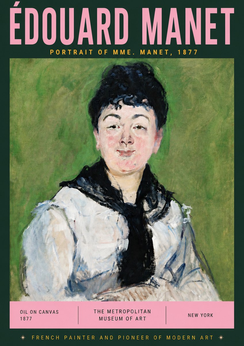 Édouard Manet Portrait of Mme. Manet No5 - Poster