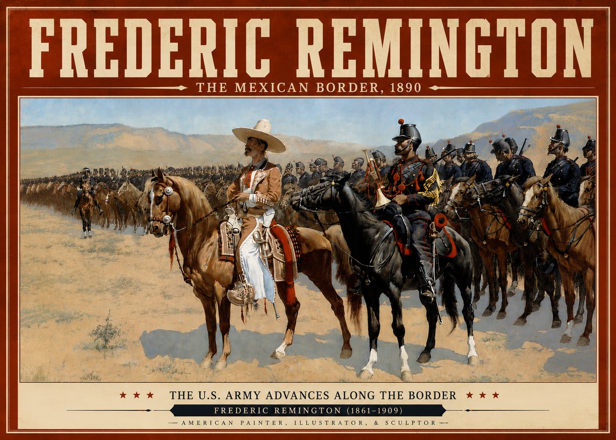 Frederic Remington The U.s. Army Advances Along the Border No6 - Poster