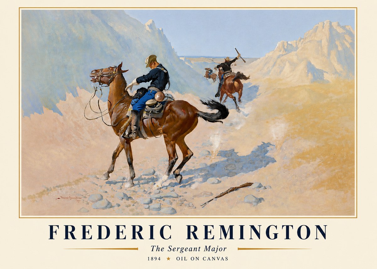 Frederic Remington The Sergeant Major No3 - Poster