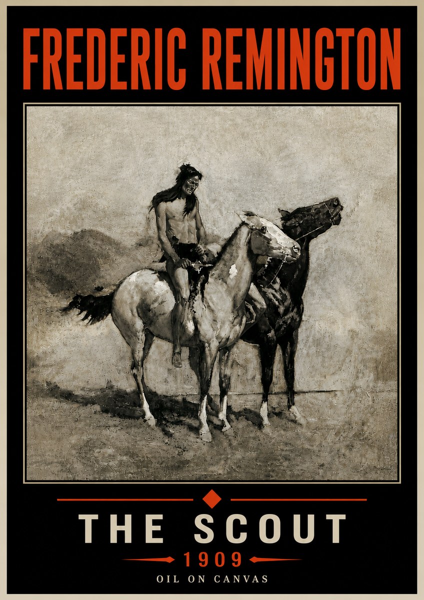 Frederic Remington The Scout II No6 - Poster
