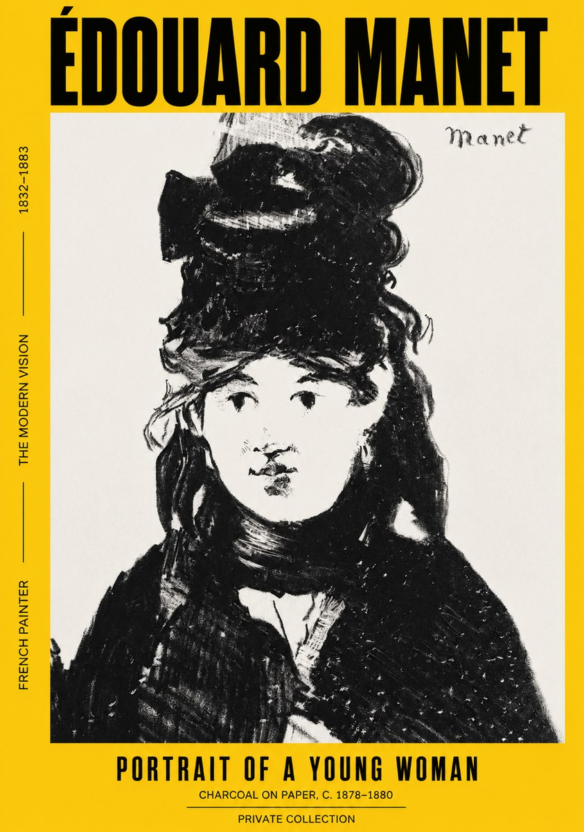 Édouard Manet Portrait of a Young Woman II No2 - Poster