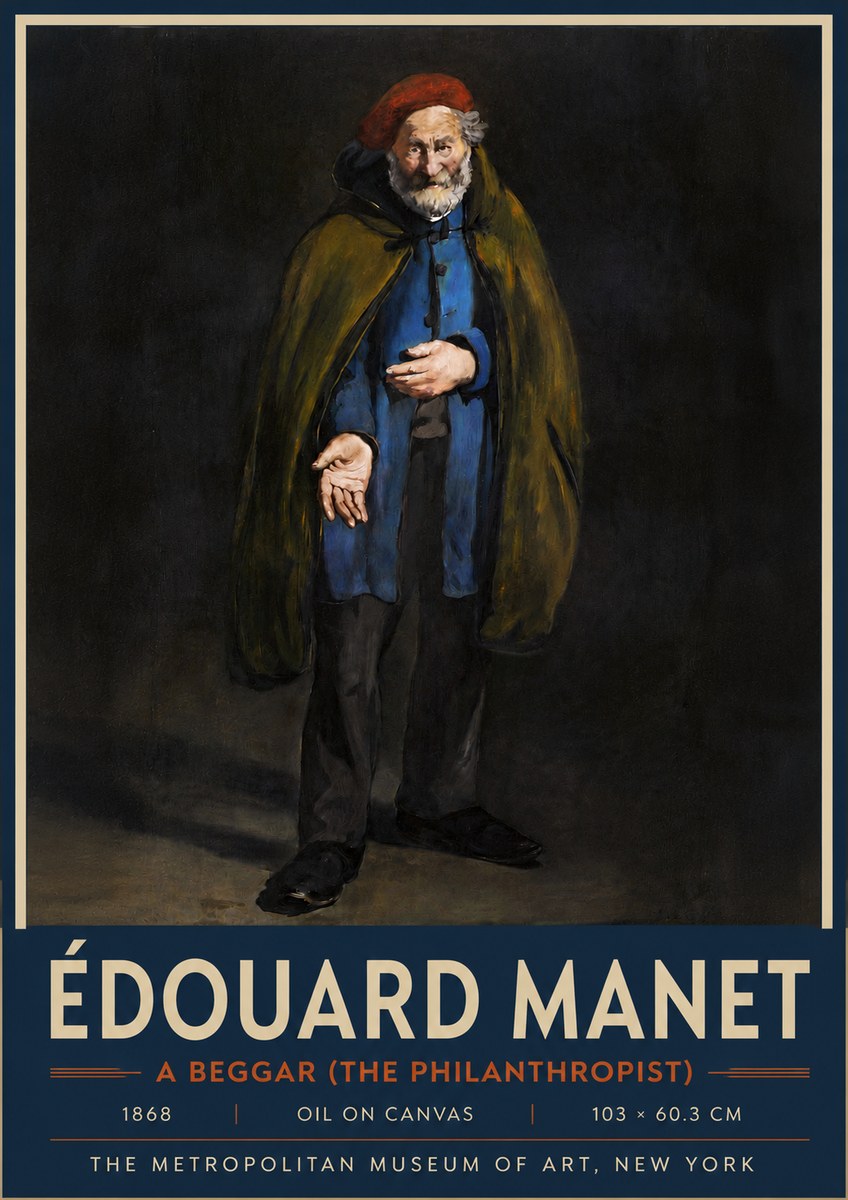 Édouard Manet A Beggar (the Philanthropist) No5 - Poster