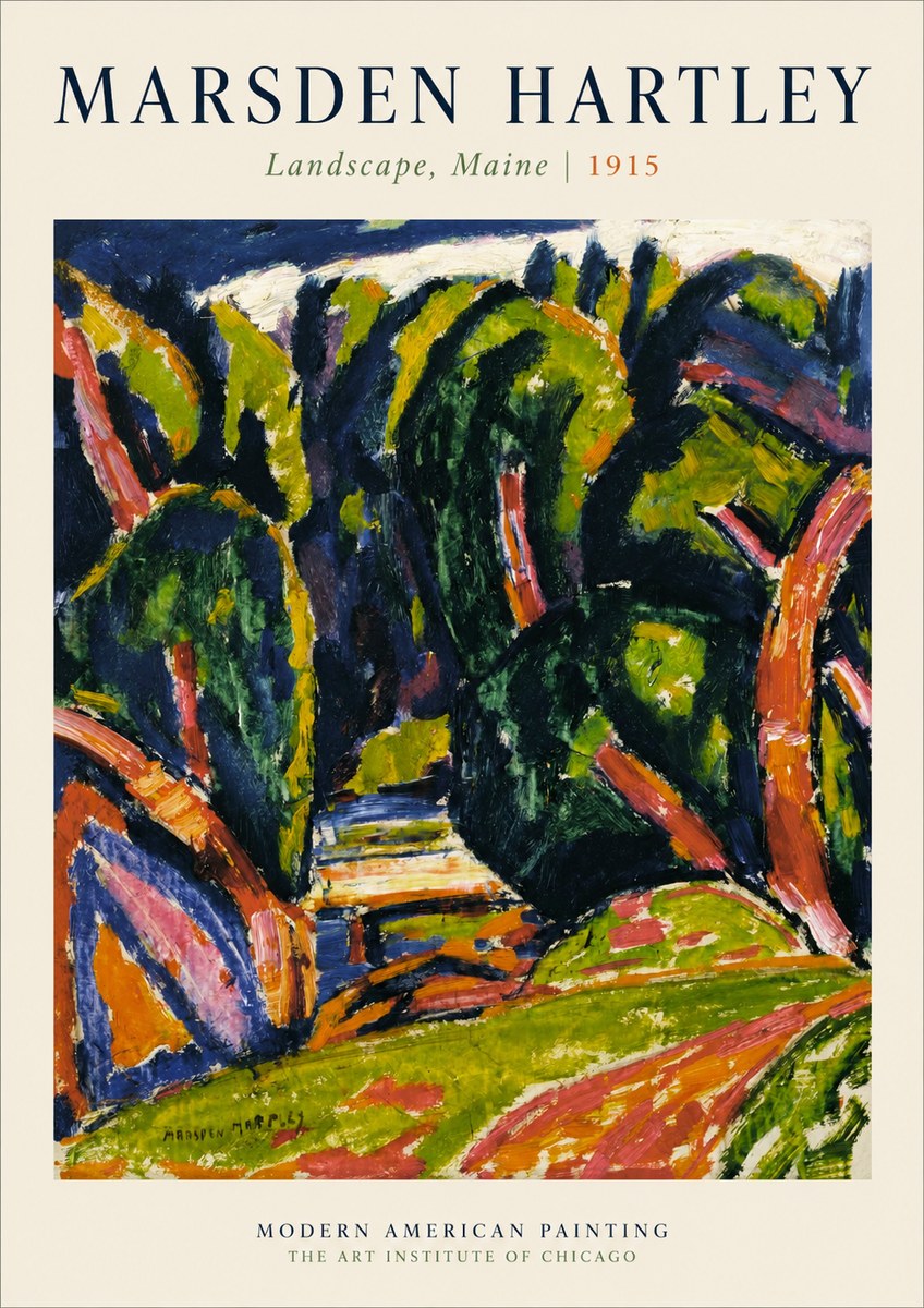 Marsden Hartley Landscape, Maine No1 - Poster