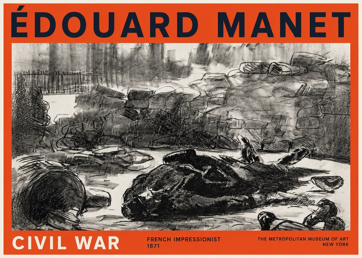 Édouard Manet Civil War No2 - Poster