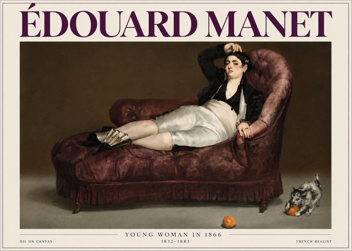 Édouard Manet Young Woman in 1866 No4 - Poster
