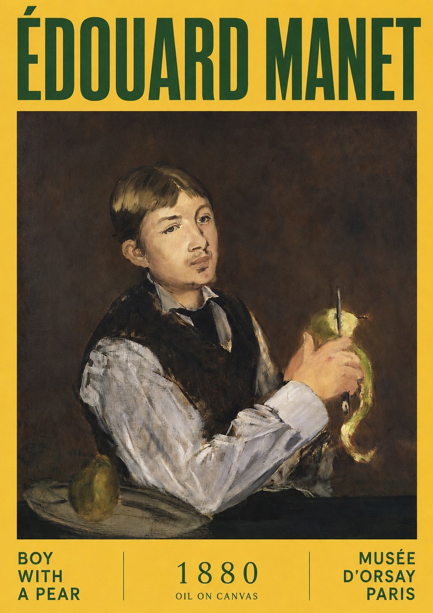 Édouard Manet Boy with a Pear No2 - Poster