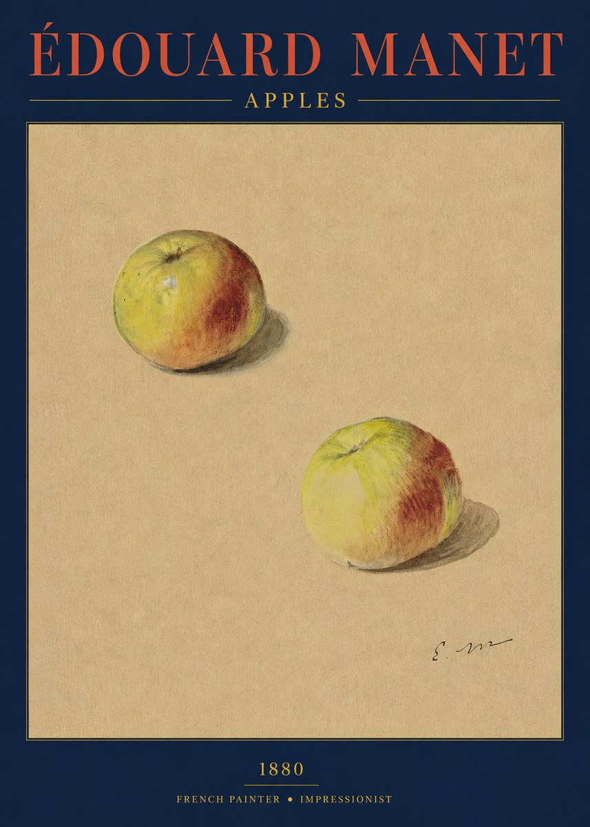 Édouard Manet Apples No3 - Poster