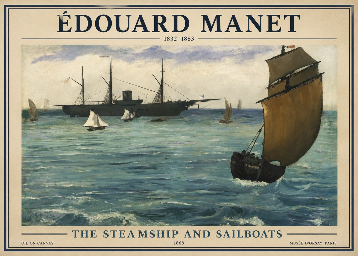 Édouard Manet At Sea No2 - Poster