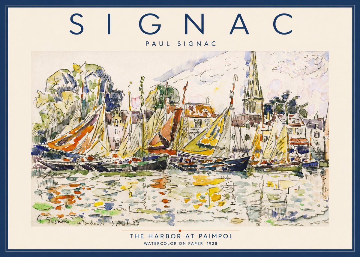 Signac The Harbor at Paimpol No4 - Poster