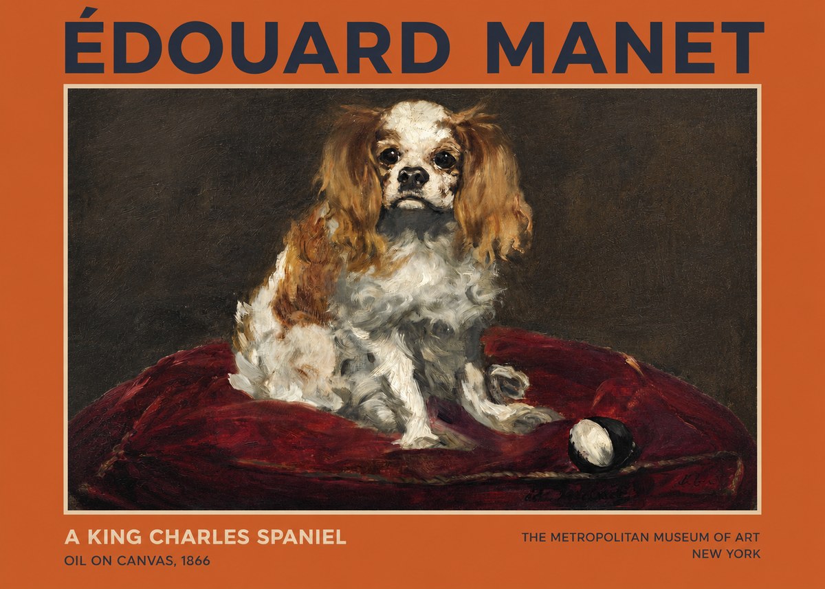 Édouard Manet A King Charles Spaniel No2 - Poster